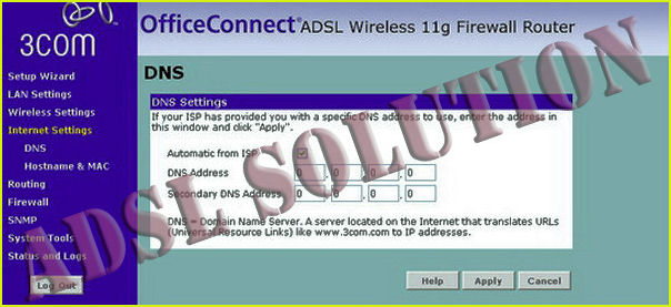 3Com Office Connect 3CRWE754G72-A Wireless ADSL 