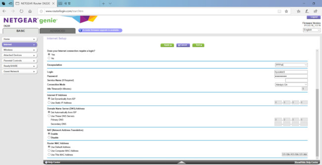 configuration ADSL TIM Netgear D7800